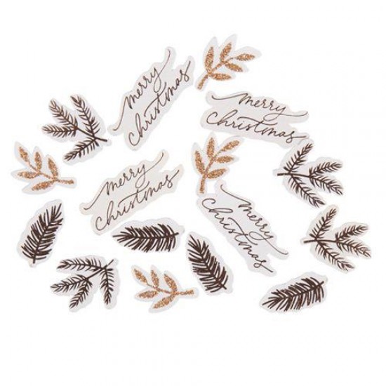 BEAUTY HOME ΧΑΡΤΙΝΑ ΚΟΜΦΕΤΙ  “MERRY CHRISTMAS”  2 – 4,5CM 100 ΤΜΧ      