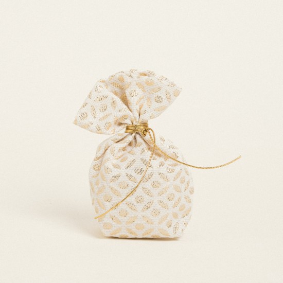 BEAUTY HOME ΠΟΥΓΚΙ ΜΕ ΒΑΣΗ 8 X 12 CM ΖΑΚΑΡ ΕΚΡΟΥ- ΧΡΥΣΟ      