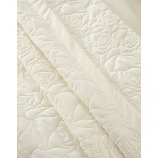 BEAUTY HOME ΣΕΤ ΚΟΥΒΕΡΛΙ ΥΠΕΡΔΙΠΛΟ ROSE ART 12500 230X250 ΕΚΡΟΥ      