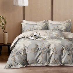 BEAUTY HOME ΣΕΤ ΠΑΠΛΩΜΑ ΥΠΕΡΔΙΠΛΟ ART 12615 OLIVIER 220X240 ΓΚΡΙ      