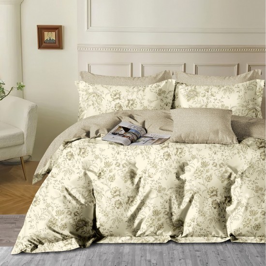 BEAUTY HOME ΣΕΤ ΚΟΥΒΕΡΛΙ ΥΠΕΡΔΙΠΛΟ ART 12622 CHARLES 220X240 ΜΠΕΖ      