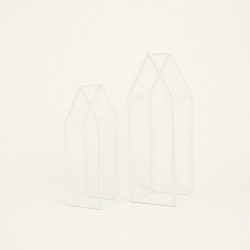 BEAUTY HOME ΜΕΤΑΛΛΙΚΟ ΣΠΙΤΙ ΣΕΤ 2 ΤΜΧ ΛΕΥΚΟ 36 – 45 CM      
