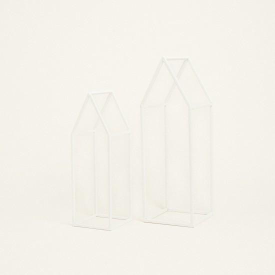 BEAUTY HOME ΜΕΤΑΛΛΙΚΟ ΣΠΙΤΙ ΣΕΤ 2 ΤΜΧ ΛΕΥΚΟ 36 – 45 CM      