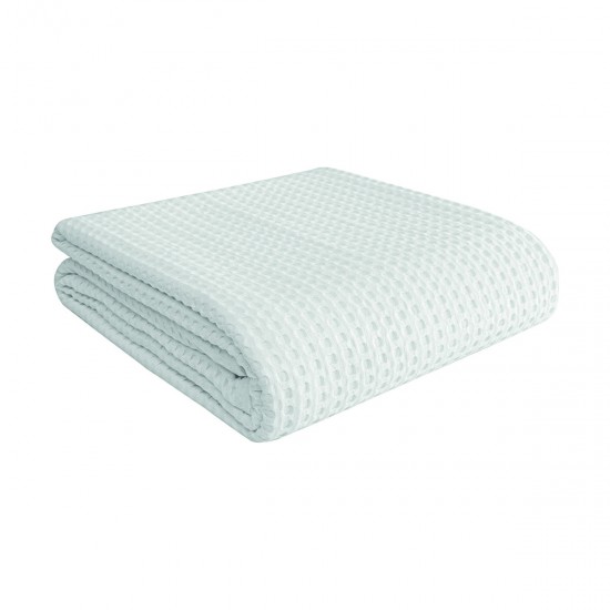 ΠΙΚΕ ΜΟΝΗ WAFFLE ART 1990 WHITE  170X240 ΛΕΥΚΟ BEAUTY HOME