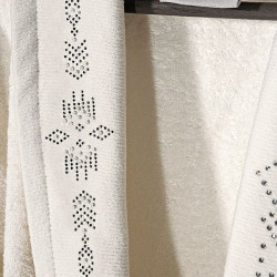 ΜΠΟΥΡΝΟΥΖΙ ΜΕ ΓΙΑΚΑ ΚΑΙ STRASS ART 3090  M-L  ΕΚΡΟΥ BEAUTY HOME