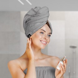 BEAUTY HOME ΠΕΤΣΕΤΑ ΜΑΛΛΙΩΝ TURBAN ART 3406 ΓΚΡΙ      