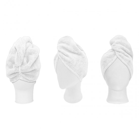 BEAUTY HOME ΠΕΤΣΕΤΑ ΜΑΛΛΙΩΝ TURBAN ART 3407 ΛΕΥΚΟ      