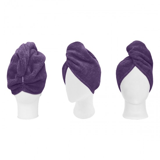BEAUTY HOME ΠΕΤΣΕΤΑ ΜΑΛΛΙΩΝ TURBAN ART 3408 ΜΩΒ      