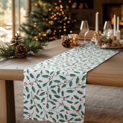 BEAUTY HOME ΡΑΝΝΕΡ HOLLY BRANCH XMAS   34 CM X 2.5 M   