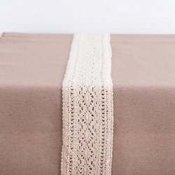 BEAUTY HOME ΡΑΝΝΕΡ ΥΦΑΣΜΑ ΚΑΙ ΔΑΝΤΕΛΑ 45CM  ΤΖΗΝ    