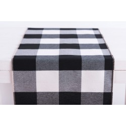 BEAUTY HOME ΡΑΝΝΕΡ ΜΕΓΑΛΟ ΚΑΡΩ ΑΣΠΡΟΜΑΥΡΟ   34 CM X 2.5 M   
