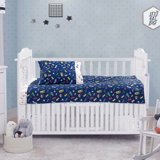 ΣΕΤ ΣΕΝΤΟΝΙΑ ΒΡΕΦΙΚΑ ART 5174  120X160 ΜΠΛΕ BEAUTY HOME