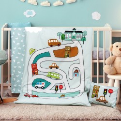ΣΕΤ ΣΕΝΤΟΝΙΑ ΒΡΕΦΙΚΑ ROAD ART 5184 120X160 ΕΜΠΡΙΜΕ BEAUTY HOME