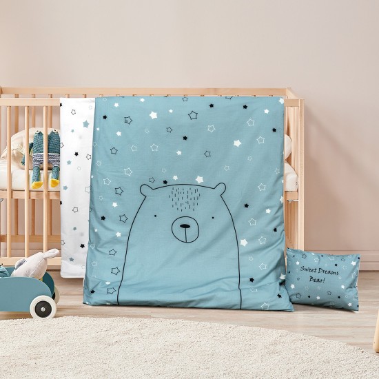 ΣΕΤ ΣΕΝΤΟΝΙΑ ΒΡΕΦΙΚΑ BEAR ART 5185 120X160 ΕΜΠΡΙΜΕ BEAUTY HOME