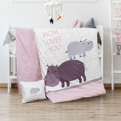 ΣΕΤ ΣΕΝΤΟΝΙΑ ΒΡΕΦΙΚΑ HIPPO ART 5187 120X160 ΕΜΠΡΙΜΕ BEAUTY HOME