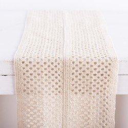 BEAUTY HOME ΔΑΝΤΕΛΑ ΒΑΜΒΑΚΕΡΗ 23CM “ΓΕΩΜΕΤΡΙΚΟ”  ΕΚΡΟΥ    