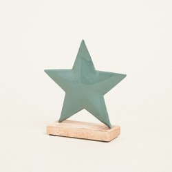 BEAUTY HOME ΜΕΤΑΛΛΙΚΟ ΑΣΤΕΡΙ ΜΕ ΒΑΣΗ 15 X 16 CM ΧΑΚΙ      