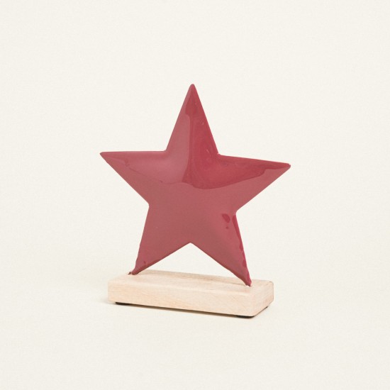 BEAUTY HOME ΜΕΤΑΛΛΙΚΟ ΑΣΤΕΡΙ ΜΕ ΒΑΣΗ 15 X 16 CM ΜΠΟΡΝΤΩ      