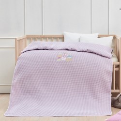 ΚΟΥΒΕΡΤΑ ΠΙΚΕ ΜΕ ΚΕΝΤΗΜΑ ART 5305 80X110 ΛΙΛΑ BEAUTY HOME