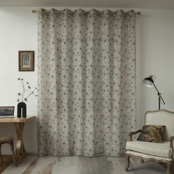 ΚΟΥΡΤΙΝΑ ART 6120  280X280  ΜΠΕΖ,ΚΟΚΚΙΝΟ,ΜΠΛΕ BEAUTY HOME