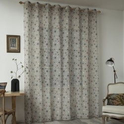 ΚΟΥΡΤΙΝΑ ART 6120  280X280  ΜΠΕΖ,ΚΟΚΚΙΝΟ,ΜΠΛΕ BEAUTY HOME
