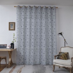 ΚΟΥΡΤΙΝΑ ART 6121  280X280  ΓΑΛΑΖΙΟ,ΜΠΛΕ BEAUTY HOME