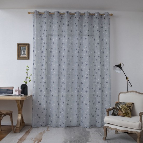 ΚΟΥΡΤΙΝΑ ART 6121  280X280  ΓΑΛΑΖΙΟ,ΜΠΛΕ BEAUTY HOME