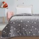 ΚΟΥΒΕΡΤΑ ΜΟΝΗ ΦΩΣΦΟΡΙΖΟΥΣΑ ART 6136  160X220 ΓΚΡΙ BEAUTY HOME