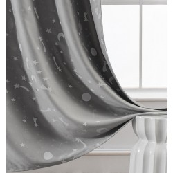 ΚΟΥΡΤΙΝΑ ΦΩΣΦΟΡΙΖΟΥΣΑ ΜΕ ΤΡΕΣΑ ART 6141 ΓΚΡΙ  140X270 ΓΚΡΙ BEAUTY HOME