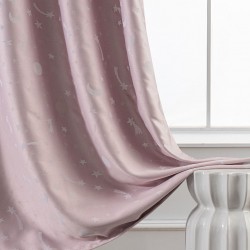 ΚΟΥΡΤΙΝΑ ΦΩΣΦΟΡΙΖΟΥΣΑ ΜΕ ΤΡΕΣΑ ART 6141 ΡΟΖ  140X270 ΡΟΖ BEAUTY HOME