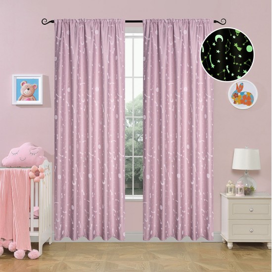 ΚΟΥΡΤΙΝΑ ΦΩΣΦΟΡΙΖΟΥΣΑ ΜΕ ΤΡΕΣΑ ART 6141 ΡΟΖ  140X270 ΡΟΖ BEAUTY HOME