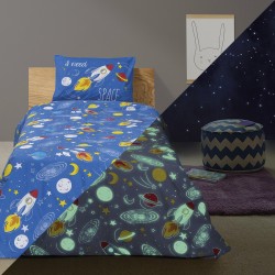 ΣΕΤ ΣΕΝΤΟΝΙΑ ΜΟΝΑ ΦΩΣΦΟΡΙΖΕ SPHERE ART 6176 170X240 ΜΠΛΕ BEAUTY HOME