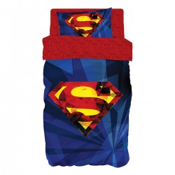 ΣΕΤ ΣΕΝΤΟΝΙΑ ΜΟΝΑ ART 6187 SUPERMAN 165X250 ΜΠΛΕ BEAUTY HOME