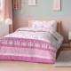 BEAUTY HOME ΣΕΤ ΣΕΝΤΟΝΙΑ ΜΟΝΑ ΜΕ ΛΑΣΤΙΧΟ DREAMY ART 6232 105X200+30 ΡΟΖ      
