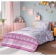BEAUTY HOME ΣΕΤ ΣΕΝΤΟΝΙΑ ΜΟΝΑ ΜΕ ΛΑΣΤΙΧΟ MIRABELLE ART 6233 105X200+30 ΛΙΛΑ      