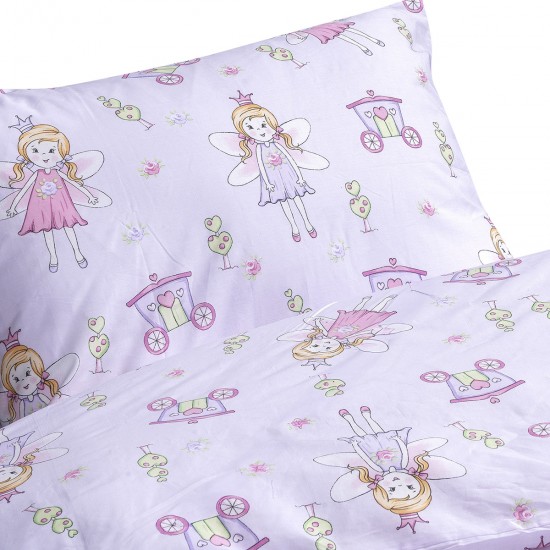 BEAUTY HOME ΣΕΤ ΣΕΝΤΟΝΙΑ ΜΟΝΑ ΜΕ ΛΑΣΤΙΧΟ MIRABELLE ART 6233 105X200+30 ΛΙΛΑ      
