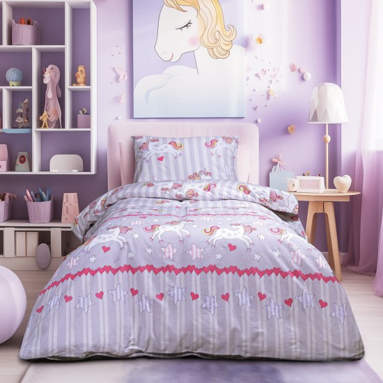 BEAUTY HOME ΣΕΤ ΣΕΝΤΟΝΙΑ ΜΟΝΑ MYTH ART 6236 170X260 ΛΙΛΑ      