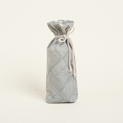 BEAUTY HOME ΜΠΟΥΚΑΛΟΘΗΚΗ ΜΕ ΚΟΡΔΟΝΙ 33 X 15 CM  ΔΙΑΓΩΝΙΕΣ ΓΡΑΜΜΕΣ ΜΠΕΖ      