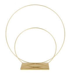 BEAUTY HOME ΜΕΤΑΛΙΚΟΣ ΚΥΚΛΟΣ ΔΙΠΛΟΣ ΧΡΥΣΟΣ  40,5 CM, Ø 38,5 CM  Ø 26 CM      