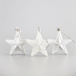BEAUTY HOME ΑΣΤΕΡΙ ΠΛΑΣΤΙΚΟ, ΛΕΥΚΑ, ΣΕΤ 12ΤΜΧ, 6,5CM      
