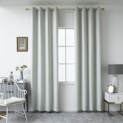 ΚΟΥΡΤΙΝΑ BLACKOUT ΣΚΙΑΣΗΣ ΜΕ 8 ΚΡΙΚΟΥΣ ART 8400  140X270 ΓΚΡΙ BEAUTY HOME