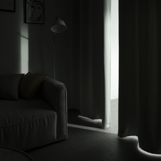 ΚΟΥΡΤΙΝΑ BLACKOUT ΣΚΙΑΣΗΣ ΜΕ 8 ΚΡΙΚΟΥΣ ART 8400  140X270 ΓΚΡΙ BEAUTY HOME