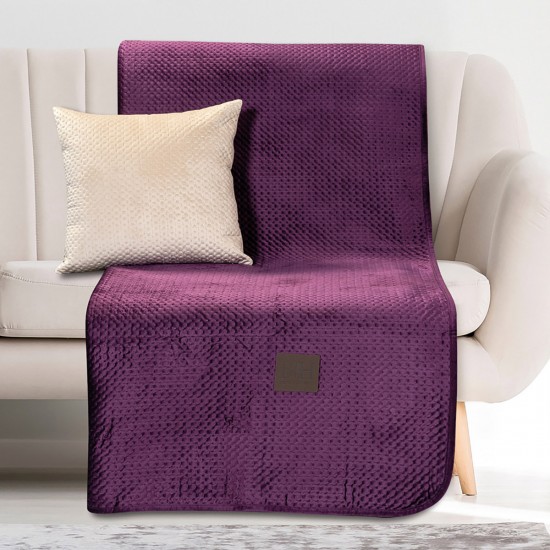ΡΙΧΤΑΡΙ ΤΡΙΘΕΣΙΟ VELVETY 180X300 ART 8411 ΜΩΒ BEAUTY HOME