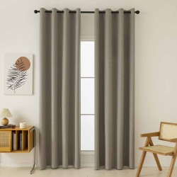 BEAUTY HOME ΚΟΥΡΤΙΝΑ FULL BLACKOUT ΣΚΙΑΣΗΣ ΜΕ 8 ΚΡΙΚΟΥΣ TOTAL ART 8446 140X270 ΜΠΕΖ      