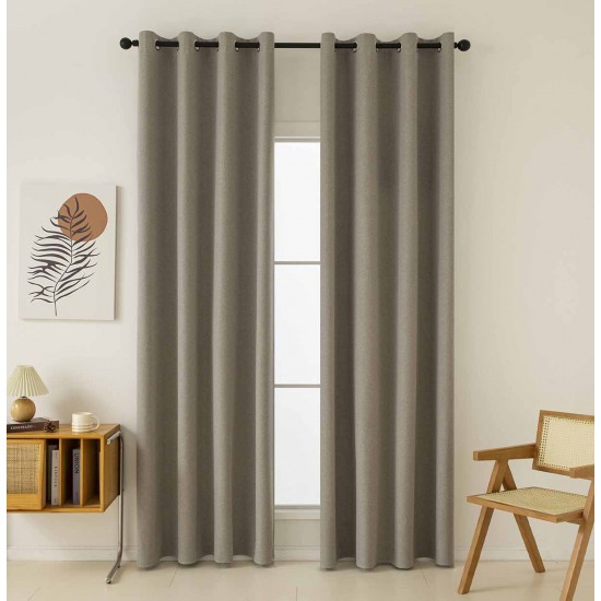 BEAUTY HOME ΚΟΥΡΤΙΝΑ FULL BLACKOUT ΣΚΙΑΣΗΣ ΜΕ 8 ΚΡΙΚΟΥΣ TOTAL ART 8446 140X270 ΜΠΕΖ      