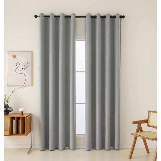 BEAUTY HOME ΥΦΑΣΜΑ ΚΟΥΡΤΙΝΑΣ ΜΕ ΤΟ ΜΕΤΡΟ FULL BLACKOUT ΣΚΙΑΣΗΣ TOTAL ART 8446 Φ280 ΓΚΡΙ      