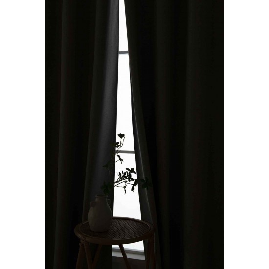 BEAUTY HOME ΚΟΥΡΤΙΝΑ FULL BLACKOUT ΣΚΙΑΣΗΣ ΜΕ 8 ΚΡΙΚΟΥΣ TOTAL ART 8446 140X270 ΜΠΕΖ      