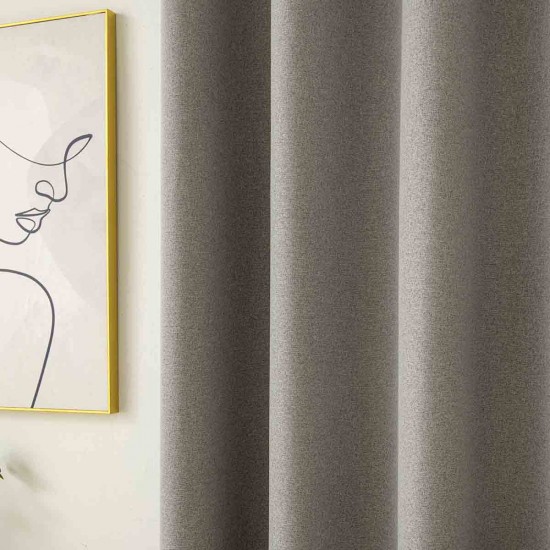 BEAUTY HOME ΚΟΥΡΤΙΝΑ FULL BLACKOUT ΣΚΙΑΣΗΣ ΜΕ 8 ΚΡΙΚΟΥΣ TOTAL ART 8446 140X270 ΜΠΕΖ      