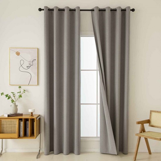 BEAUTY HOME ΚΟΥΡΤΙΝΑ FULL BLACKOUT ΣΚΙΑΣΗΣ ΜΕ 8 ΚΡΙΚΟΥΣ TOTAL ART 8446 140X270 ΜΠΕΖ      