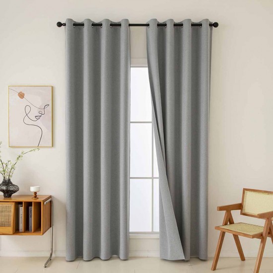 BEAUTY HOME ΥΦΑΣΜΑ ΚΟΥΡΤΙΝΑΣ ΜΕ ΤΟ ΜΕΤΡΟ FULL BLACKOUT ΣΚΙΑΣΗΣ TOTAL ART 8446 Φ280 ΓΚΡΙ      